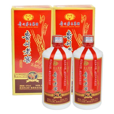 茅台集团贵州老窖窖藏 金窖 52度 500ml 浓香型白酒 送礼佳品(双瓶装)