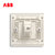 ABB开关插座面板无框轩致系列雅典白墙壁86型插座面板一位电话插座AF321第3张高清大图