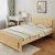现代简约实木床双人床 主卧1.5米1.8米床松木单人床1.2米简易木床(其他)第4张高清大图