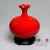 中国龙瓷 德化陶瓷花瓶摆件婚庆办公客厅家居装饰品 25cm荷口瓶-（中国红）第4张高清大图