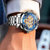 欧美时(OMAYS)新款双面镂空全自动机械男表 轻奢时尚男士手表 夜光防水钨钢表带手表男机械表(白色)第5张高清大图
