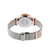 阿玛尼手表 简约时尚米兰编织钢带 石英表AR1956 玫瑰金女表(橙色)第5张高清大图