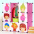 索尔诺婴儿衣柜宝宝收纳柜儿童储物柜塑料玩具卡通收纳箱衣物整理(粉色 9门9格 M090701)第3张高清大图