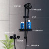 黑色简易花洒套装家用淋浴器淋雨喷头全铜卫浴淋浴花洒套装(A2款（黑色）)