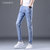 CaldiceKris （中国CK）2021四季韩版新款刺绣休闲弹力牛仔裤男 CK-FS3250第3张高清大图