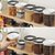 日本进口inomata密封罐五谷杂粮厨房储物罐塑料透明小食品收纳盒(黑色大号6个+黑色小号4个 默认版本)第4张高清大图