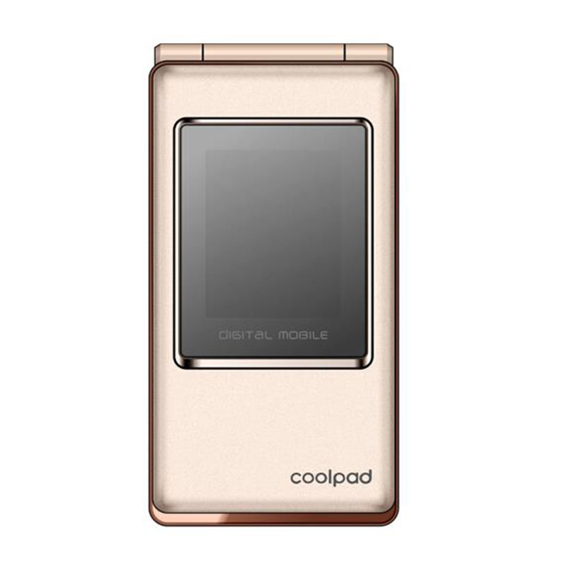 酷派(coolpad)v66 老人机 双卡双待移动联通翻盖老年手机(铂光金 官方