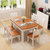 乔林曼兰 实木餐桌椅组合 折叠伸缩餐桌圆桌中式饭桌(白色 餐桌)第2张高清大图