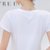 娇维安 夏季韩版体血衫 修身显瘦女士T恤 纯色圆领短袖女式t恤 女(白色 XXXL)第4张高清大图