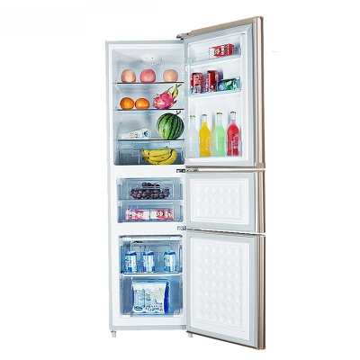 上菱 BCD-211THC金 211升 三门 冰箱 家用冷冻冷藏电冰箱