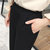 休闲裤女2018夏季新款韩版黑色高腰宽松九分西装裤薄款显瘦哈伦裤(黑色 XXXL（建议140一150）)第4张高清大图