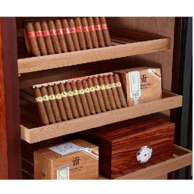 美晶（Raching）C330A 雪茄柜150升800支实木压缩机恒温恒湿雪茄柜(橡木棕)
