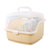 奶瓶收纳箱 便携式婴儿餐具宝宝用品收纳盒 奶瓶储存盒带盖防尘晾干架(卡其色)第2张高清大图