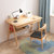 一米色彩实木北欧电脑桌，学习桌，实木书桌(原木色 1米/桌+椅)第2张高清大图