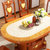 实木大理石餐桌椅西餐桌长方形饭桌天然田园餐桌椅组合6人(单餐桌 1.3米)第5张高清大图