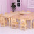 亿景鸿基 幼儿园桌椅儿童实木桌子椅子套装家用塑料学习桌玩具书桌木质(实木色 YKZ021单桌)第2张高清大图