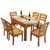 美式实木餐桌椅组合椭圆餐桌欧式复古做旧北欧家具可伸缩抽拉餐桌(1.38米一桌八椅四色可选)第4张高清大图