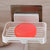 Yom 家用浴室肥皂盒 香皂架 创意吸盘置物架 单头卡槽沥水皂盒皂托 白色(白色)(1个装)第3张高清大图