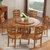 乔林曼兰 餐桌椅 橡木 现代中式实木旋转餐桌椅组合套装(1.3m柚木色 餐桌)第2张高清大图