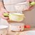 可爱水果物语手柄碗家用手绘沙拉碗宝宝辅食碗少女心带把陶瓷烤碗(投桃抱你【5英寸高脚碗】)第2张高清大图