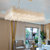 后现代吊灯长方形客厅餐厅灯具大气创意斜口玻璃灯罩轻奢水晶吊灯(D600 默认)第3张高清大图
