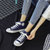 帆布鞋韩版男女鞋新款情侣鞋高帮休闲单鞋布鞋女鞋(蓝色 44)第2张高清大图