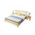 进畅家具  实木床主卧1.8米北欧双人床1.5m欧式软靠现代简约日式床双人床(1.5*2米（胡桃色） 床+床垫)第5张高清大图