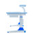 风里希 升降儿童学习桌椅套装小学生写字台学习桌课桌组合(蓝色（04+03）)第5张高清大图