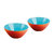意大利 GUZZINI 多彩沙拉碗小吃盘果盘 二件套 12cm 国美厨空间(蓝红)第3张高清大图