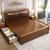 吉木多 橡胶木实木床新中式1.8米双人床经济型1.5米大床主卧软靠婚床卧室家具 颜色拍下备注(1.5*2米带软包 床+床垫)第2张高清大图