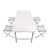 【京好】折叠桌子 折叠餐桌 现代简约环保便携式多功能折叠书桌D162(买椅子一把 快递送货)第3张高清大图