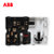 ABB开关插座面板德逸系列白色10A一开带开关五孔插座5只装AE225*5第5张高清大图