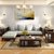 皮耐迪  美式实木沙发组合 可拆洗布艺沙发大小户型客厅整装家具(单人位)第4张高清大图