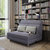 伊维雅多功能沙发床 可折叠拆洗布艺床 小户型沙发床 简约现代沙发床(粉红色 1米宽*1.9米长)第4张高清大图
