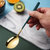 勺子加厚不锈钢家用长柄吃饭西瓜汤叉子学生餐具创意儿童网红小圆(金色系列（颜色随机）)第8张高清大图