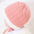 milkyfriends宝宝秋冬季毛线帽时尚毛线帽宝宝手工编织帽婴儿帽子(粉红色 均码6-15个月（46-49CM）)第3张高清大图