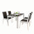 初林 餐厅家具 简约现代 钢化玻璃烤漆餐桌餐椅套装(A款餐椅 一桌四椅)第2张高清大图