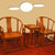 红木家具红木圈椅实木茶几围椅皇宫椅三件套非洲黄花梨木第4张高清大图