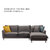 爱依瑞斯（ARIS）北欧简约布艺羽绒 柔软舒适 沙发 WFS-53(灰色 WFS-53)第2张高清大图