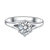 CRD克徕帝珠宝 公主皇冠 浪漫扭臂精致女戒 求婚结婚钻石戒指 G0671D第3张高清大图