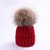 儿童秋冬韩版保暖婴儿针织毛线套头帽子大毛球(4岁-大人(建议头围 大红色(15-18c)第5张高清大图