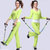 莉菲姿 时尚瑜伽三件套舞蹈练功服休闲运动健身服登山舒适套装(七分草绿色 XXL)第5张高清大图