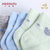 minimoto小米米婴幼儿四季薄款棉袜 夏季适用 3‘s(蓝+绿+灰 1-2岁带防滑)第3张高清大图