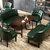 TIMI美式沙发 休闲沙发 简约沙发组合 单人双人三人沙发 客厅沙发组合 美式油蜡皮革沙发(青绿色 单人沙发)第2张高清大图