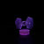 外星飞船3D视觉小夜灯创意七彩触控充电LED立体灯礼品气氛灯(蓝)第5张高清大图