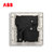 ABB开关插座面板无框轩致系列雅典白墙壁86型插座面板五孔带开关插座4只装 AF225*4第5张高清大图