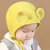 牛奶朋友春秋款男女儿童宝宝帽可爱大耳朵卡通胎儿帽婴儿帽(黄色 均码3-12个月（46-48CM）)第3张高清大图