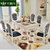卡富丹 复古美式实木餐桌椅组合 现代长方形桌子 小户型欧式大理石餐桌801(白色 木面餐桌)第2张高清大图