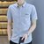 夏季男装短袖休闲商务男士衬衫1000-236(灰色 3XL)第3张高清大图