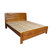 木巴现代中式实木床高箱床1.8米 橡胶木双人床硬板床古典床(胡桃色C100 默认)第5张高清大图